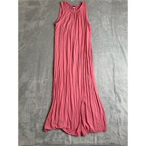 Old Navy Dress Womens XS Pink Midi Tank Maternity Flowy Stretch Comfort Lounge